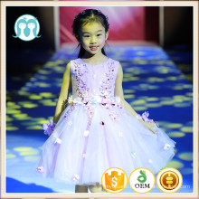 party dress beautiful grils formal dress kids flowers applique children clothes